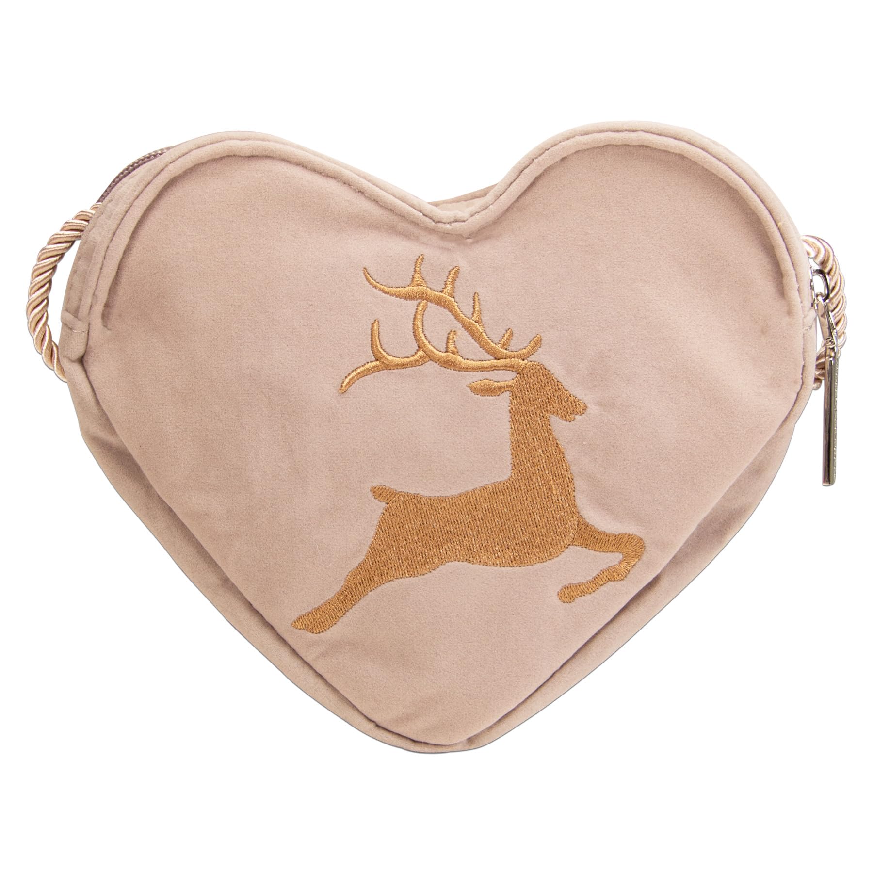 Alpenflüstern DAHEIM Herztasche Hirsch DTA098 Dirndltasche Taupe-grau
