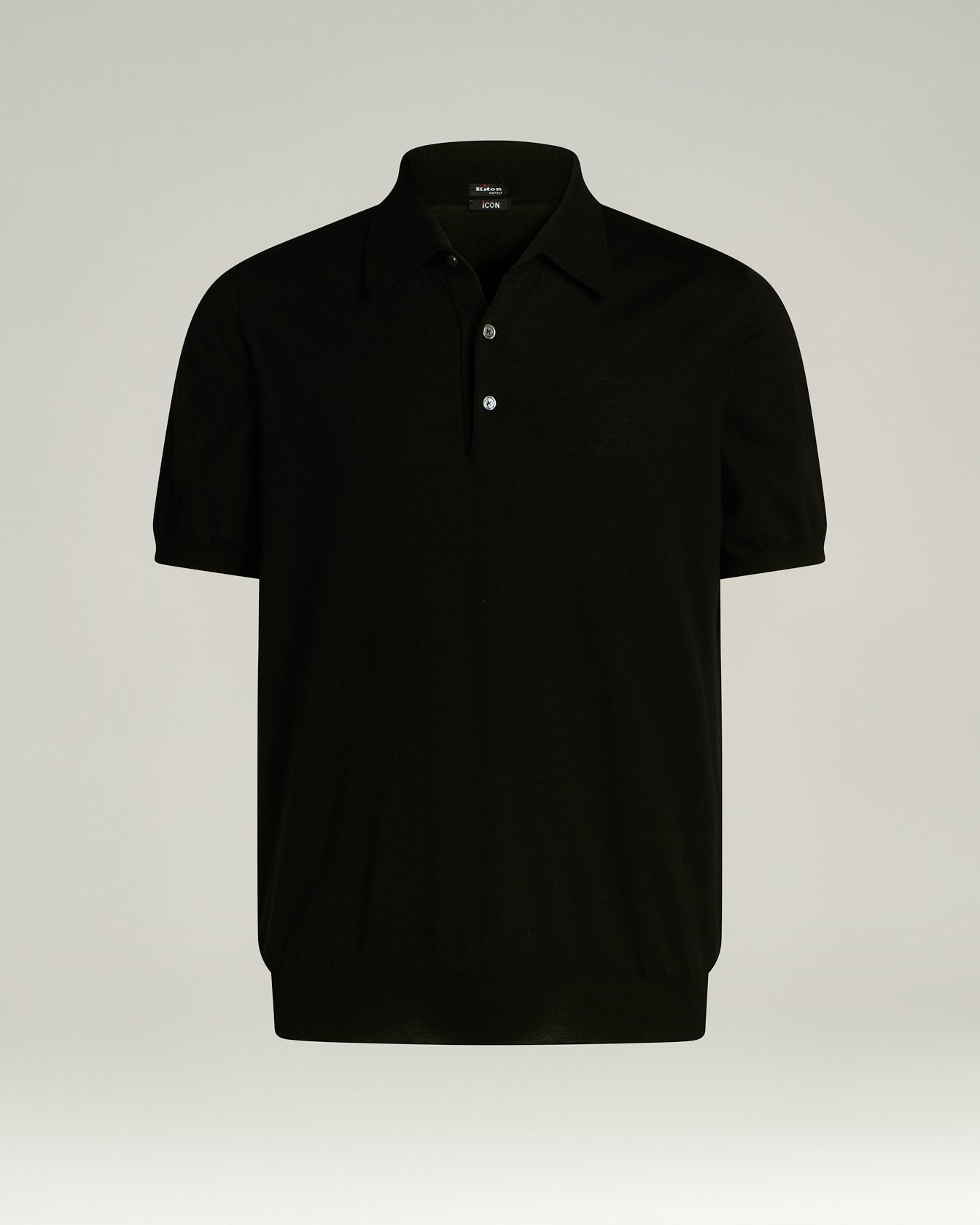 Kiton Knitwear T-Shirt Baumwolle schwarz Gr.M Rundhals