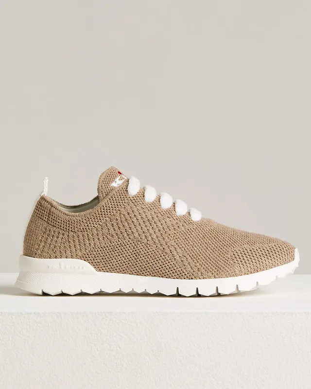 Kiton Fit Cashmere Sneaker Beige Kaschmir