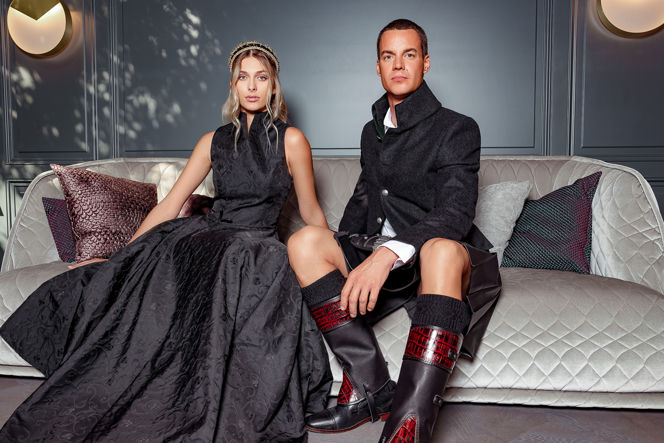 Rettl WOMEN Destiny Abendkleid Schwarz Rankenseide