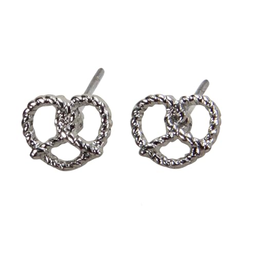 Alpenflüstern DAHEIM Breze Ohrstecker mini Brezel gold DOR064