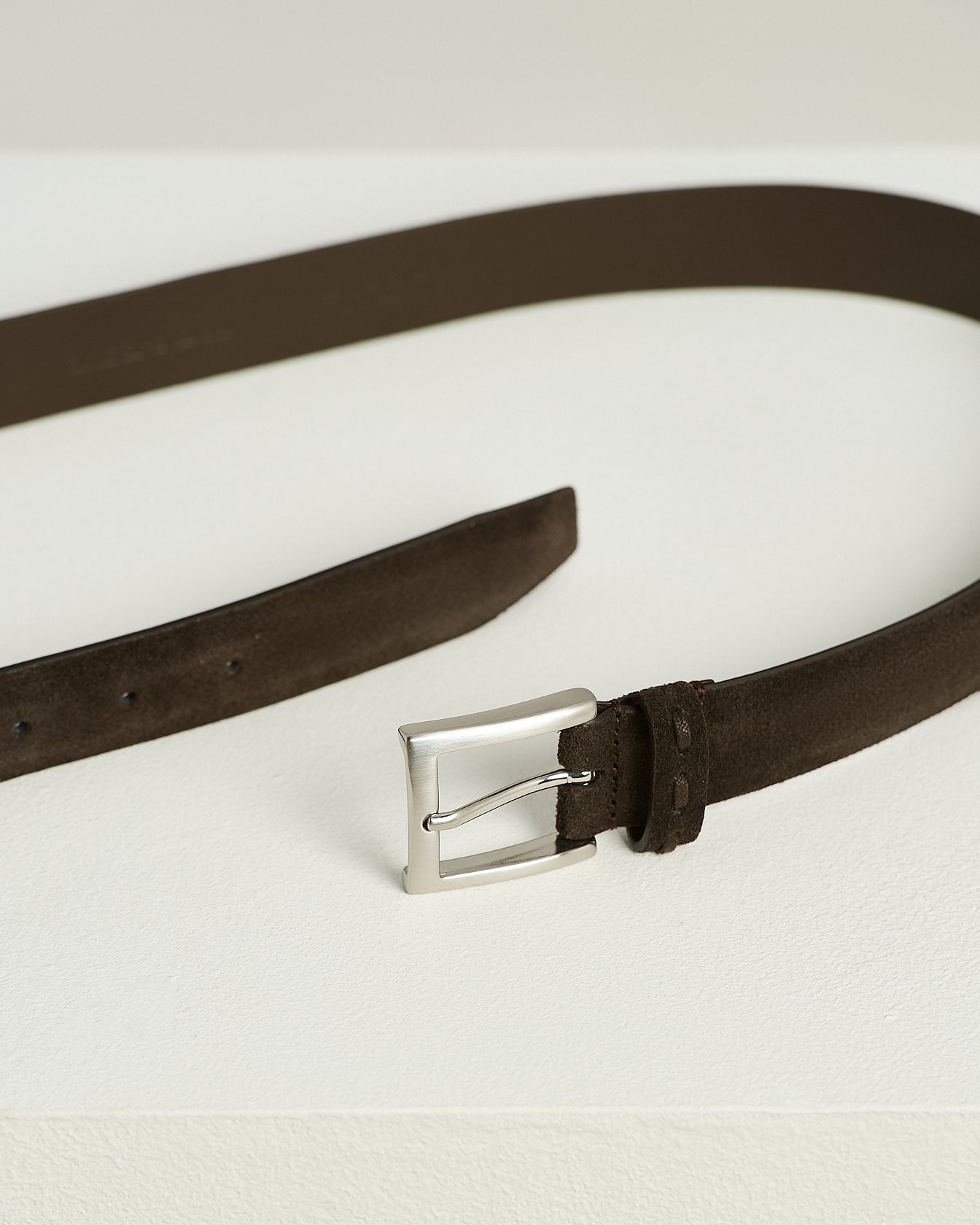 Kiton Belts Gürtel Dunkelbraun Velours Kalbsleder 100