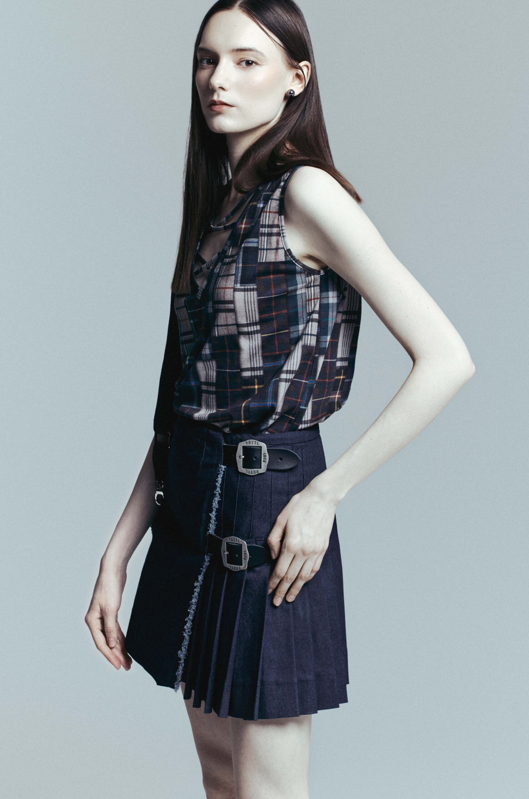 Rettl Maria Hipps XS Mini-Kilt Denim blau