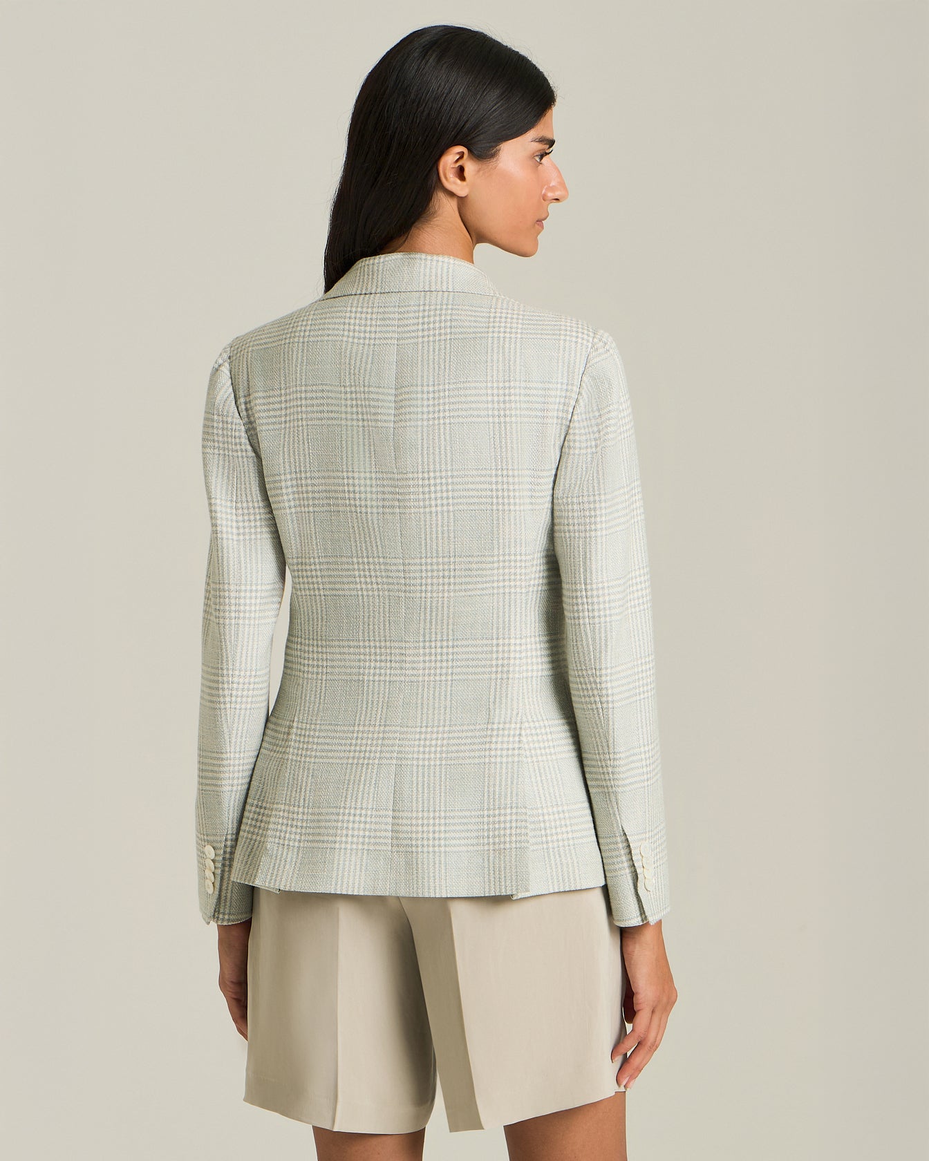 Kiton Jackets Blazer Principe di Galles Seidenblazer Seide