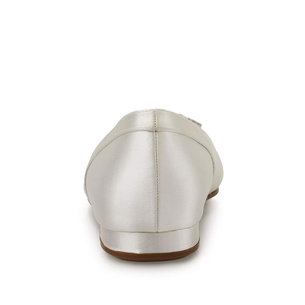Rainbow Club Essentials Dulcie Ballerina Ivory Satin flach