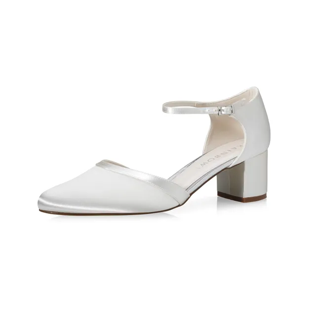 Rainbow Club Essentials Stacy Pumps Satin Ivory 5 cm Blockabsatz