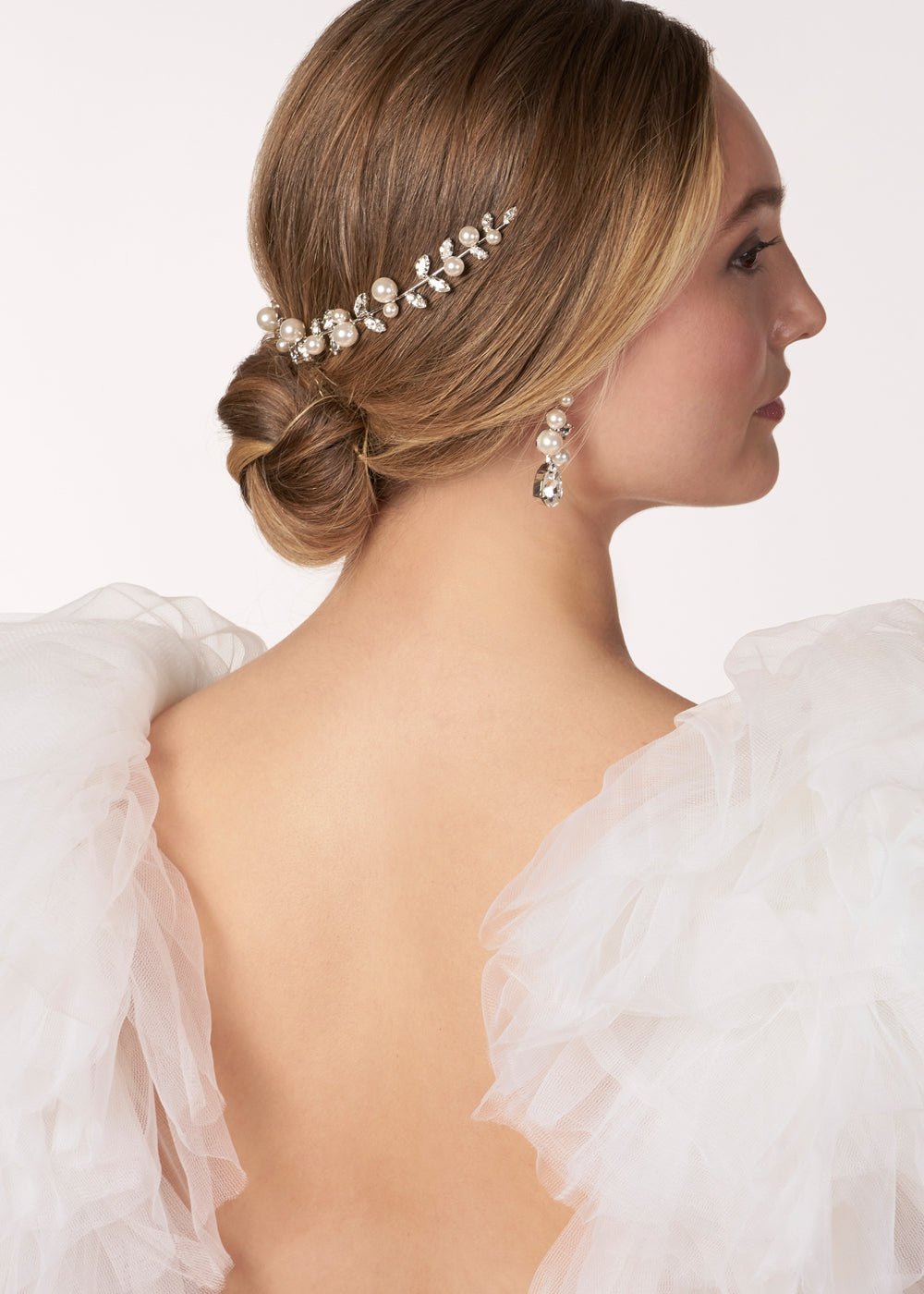 Elizabeth Bower Pearllum Garland Braut Haarkamm Gold