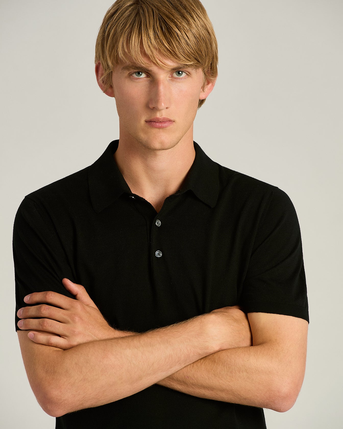 Kiton Polo T-Shirts schwarzes Poloshirt Baumwolle kurzarm