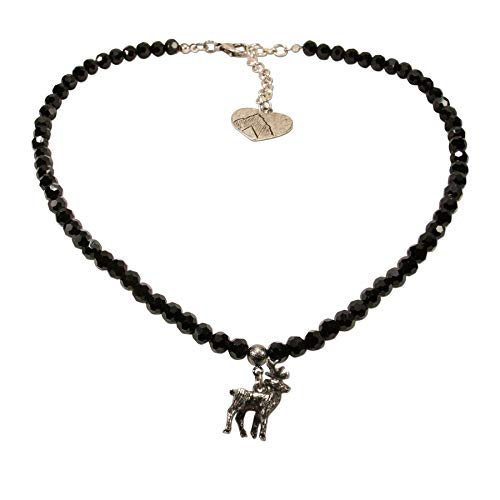 Alpenflüstern DAHEIM DHK239 Perlen-Dirndlkette Hirsch Creme-weiß