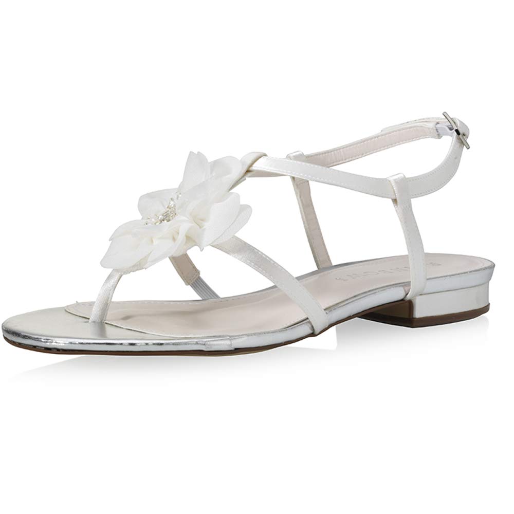 Rainbow Club Embellished Nila Riemchen Sandale Ivory 39 Flach