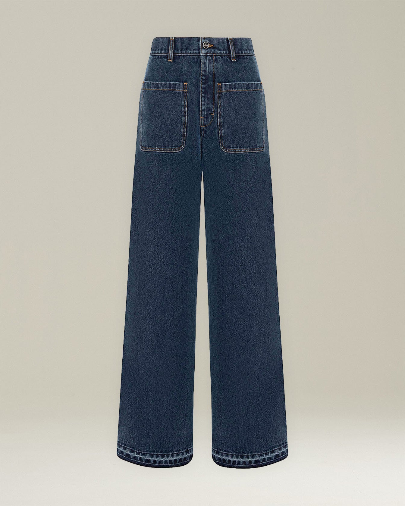 Kiton Jeans Denim Tailored High-Waist Stretch