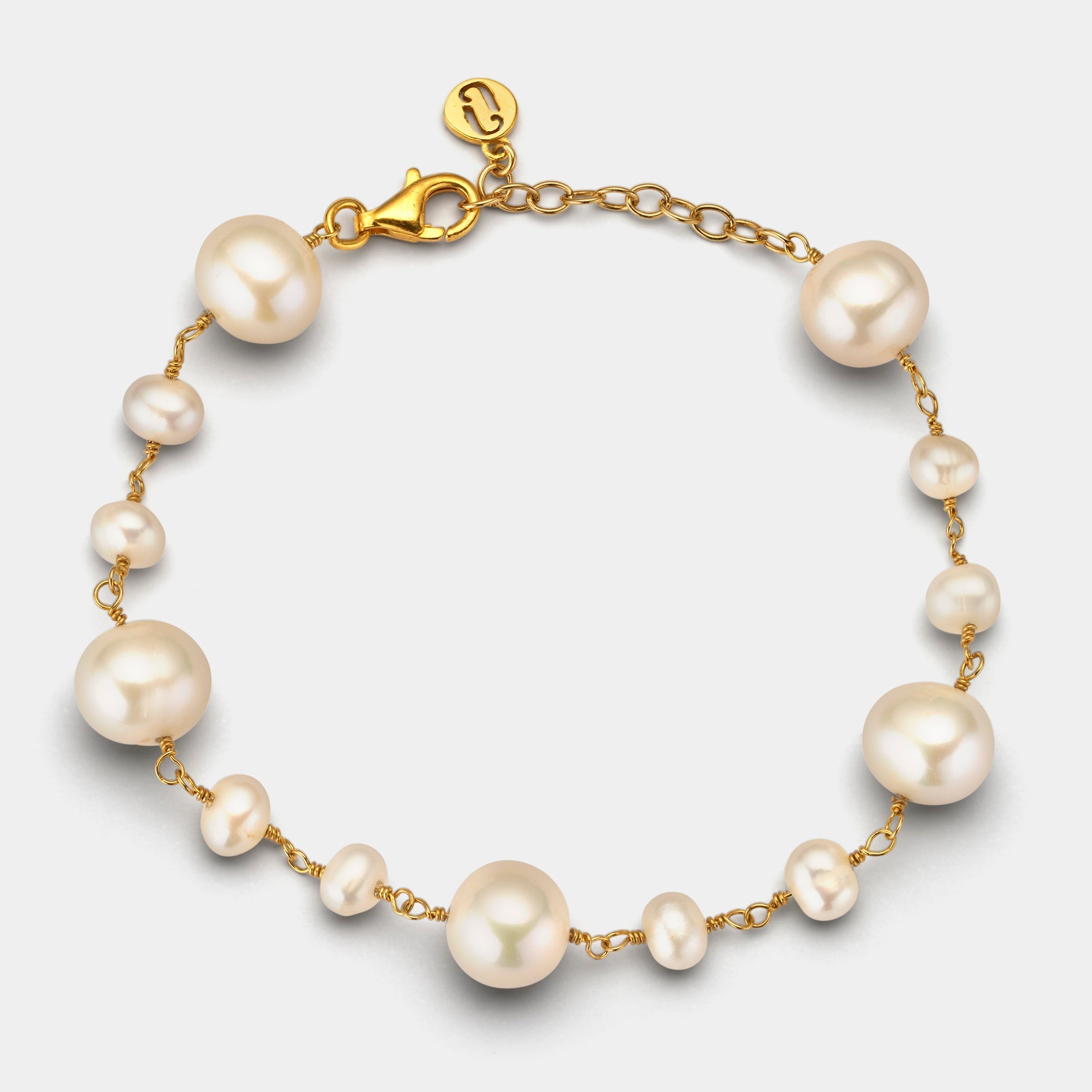 Juvelan Sea Star Perlenarmband Silber Süßwasserperlen