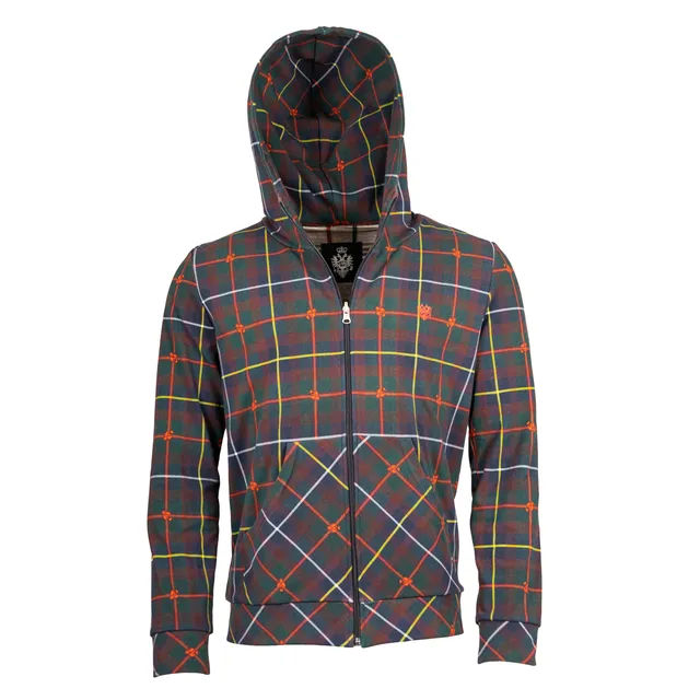 Rettl MEN Zip-Hoodie Wende-Kapuzenjacke Karo