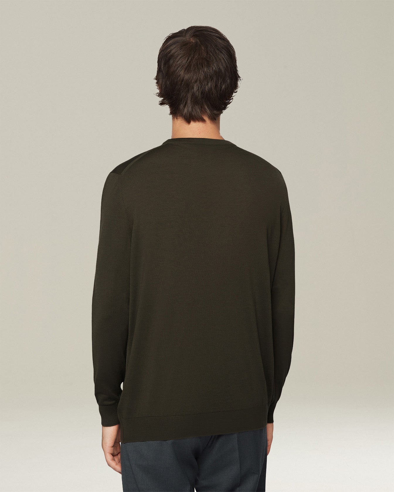 Kiton Blue Diamond Crew Neck Pullover Wolle 14 Micron