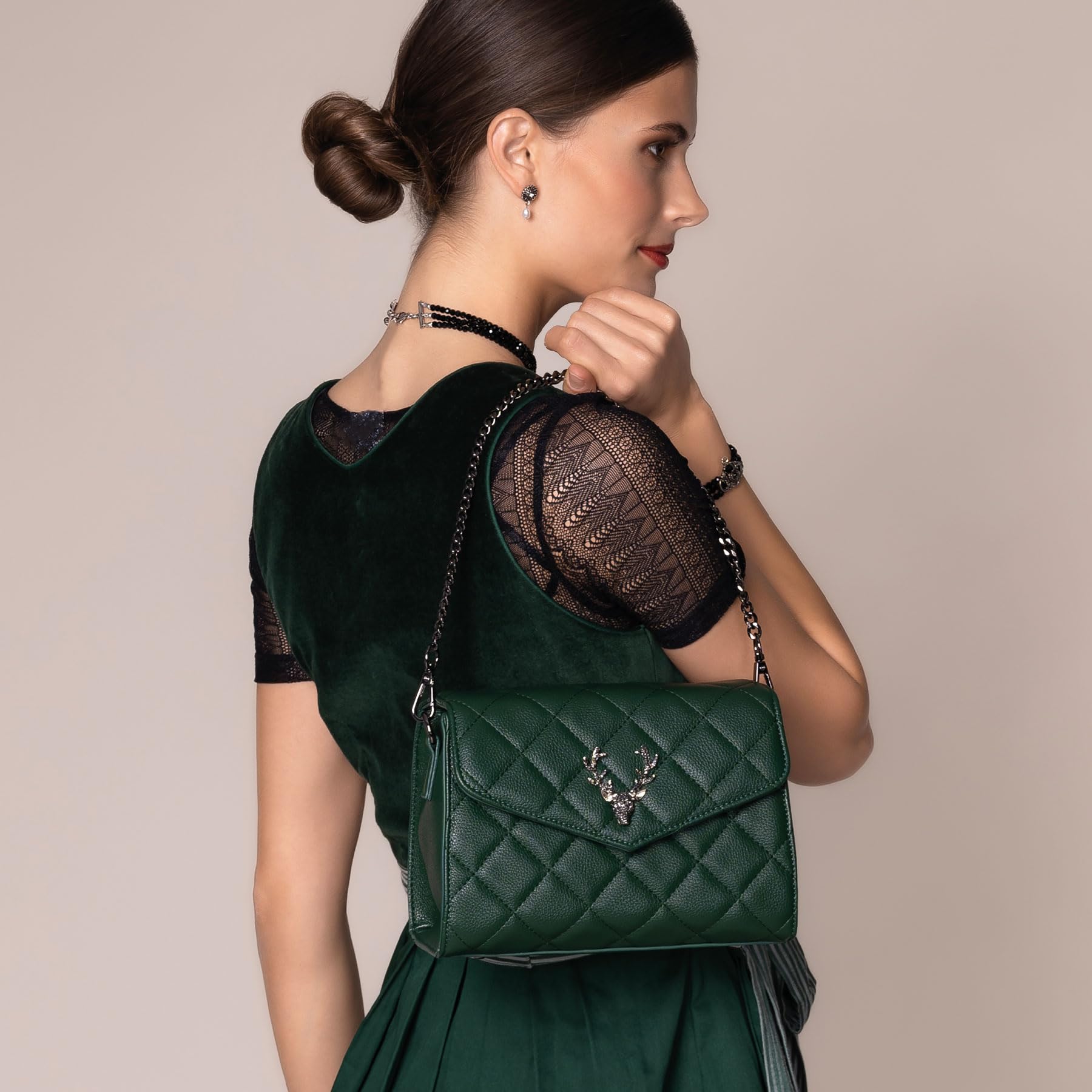 Alpenflüstern DAHEIM DTA100 Clutch Strasshirsch Lederimitat