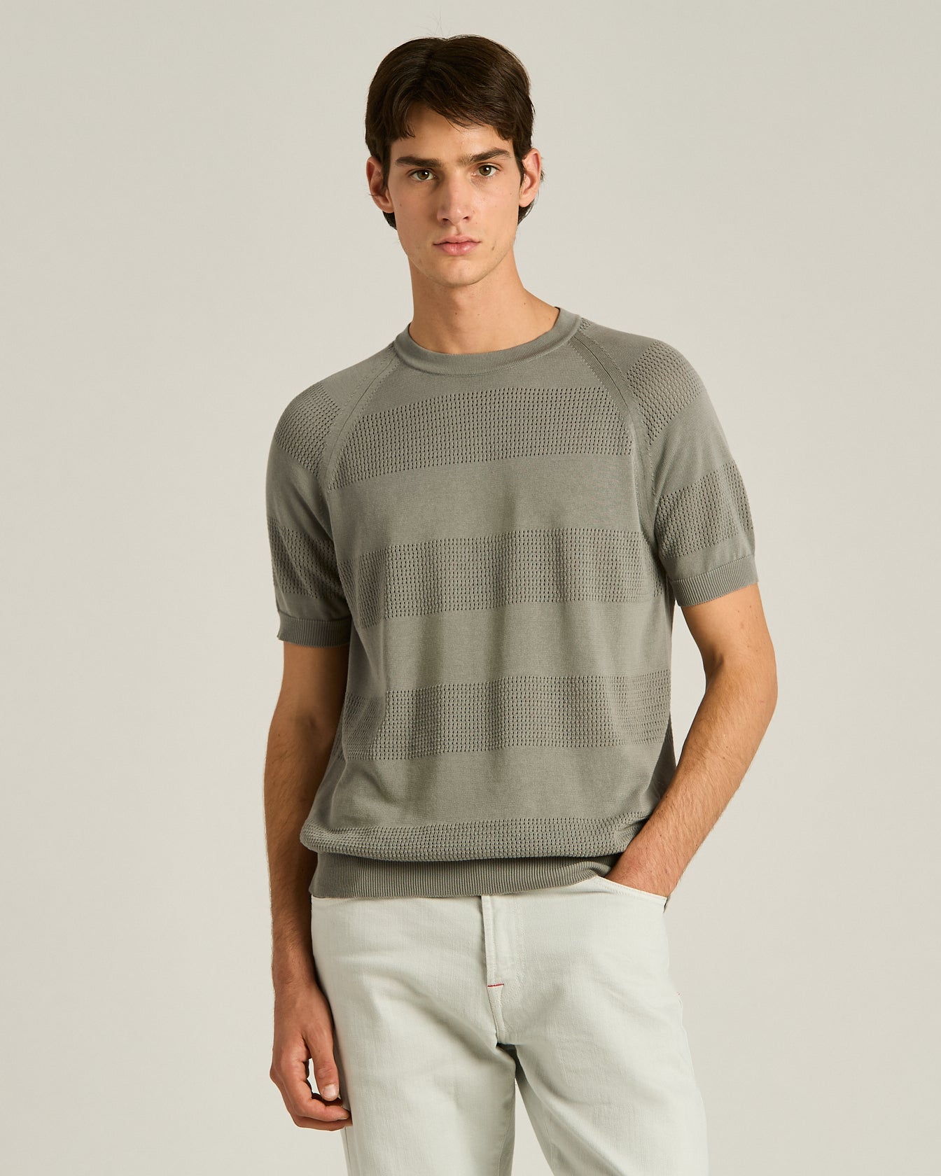 Kiton Knitwear Cotton Pullover Baumwolle kurzarm