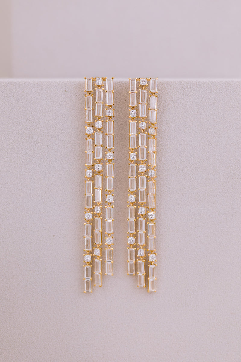 Juvelan Masterpiece Ohrringe Baguette 10 cm Kristall