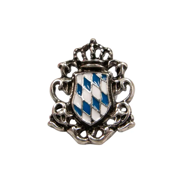 Alpenflüstern DAHEIM API140 Anstecker blau-weiß Wappen