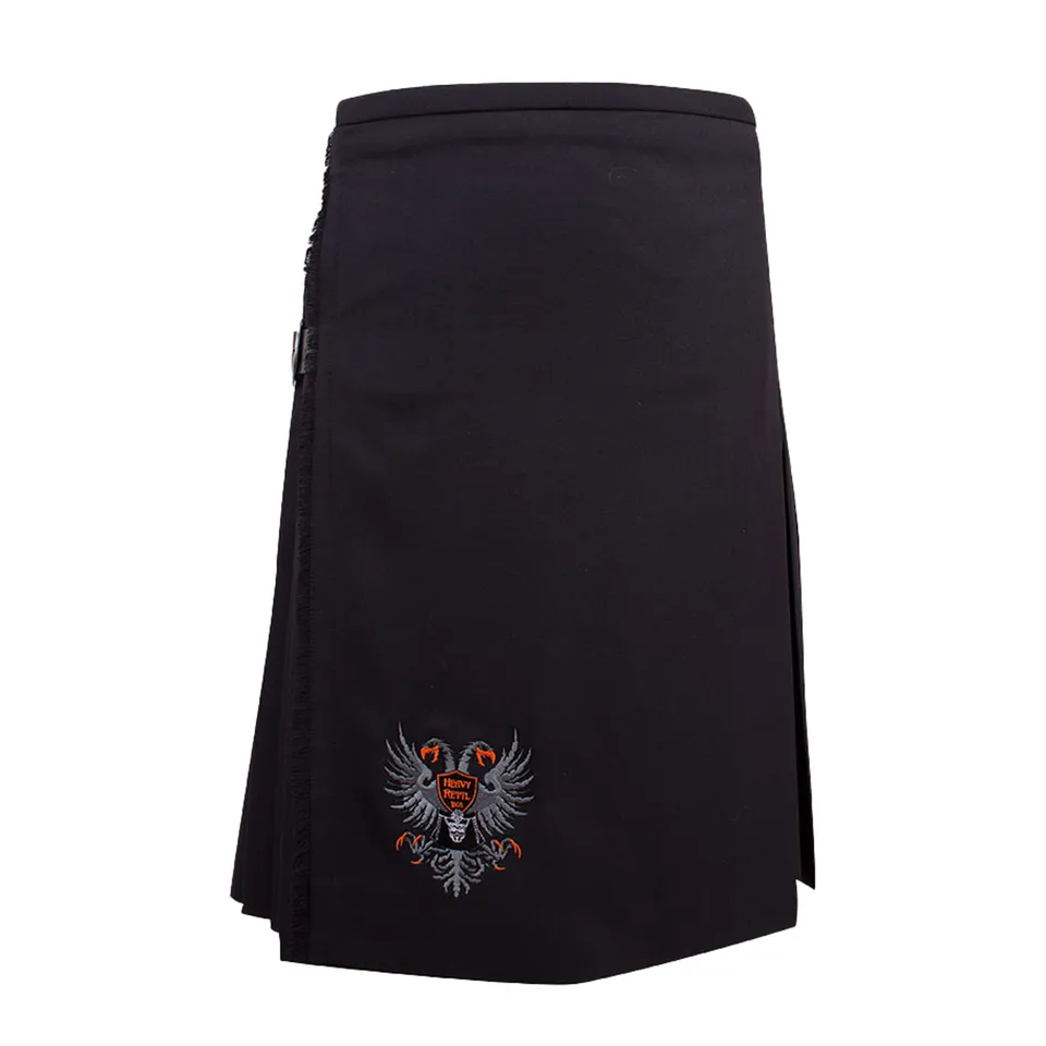 Rettl Schwarzberg Kilt Herren Schwarz 33-42 Inch Maß