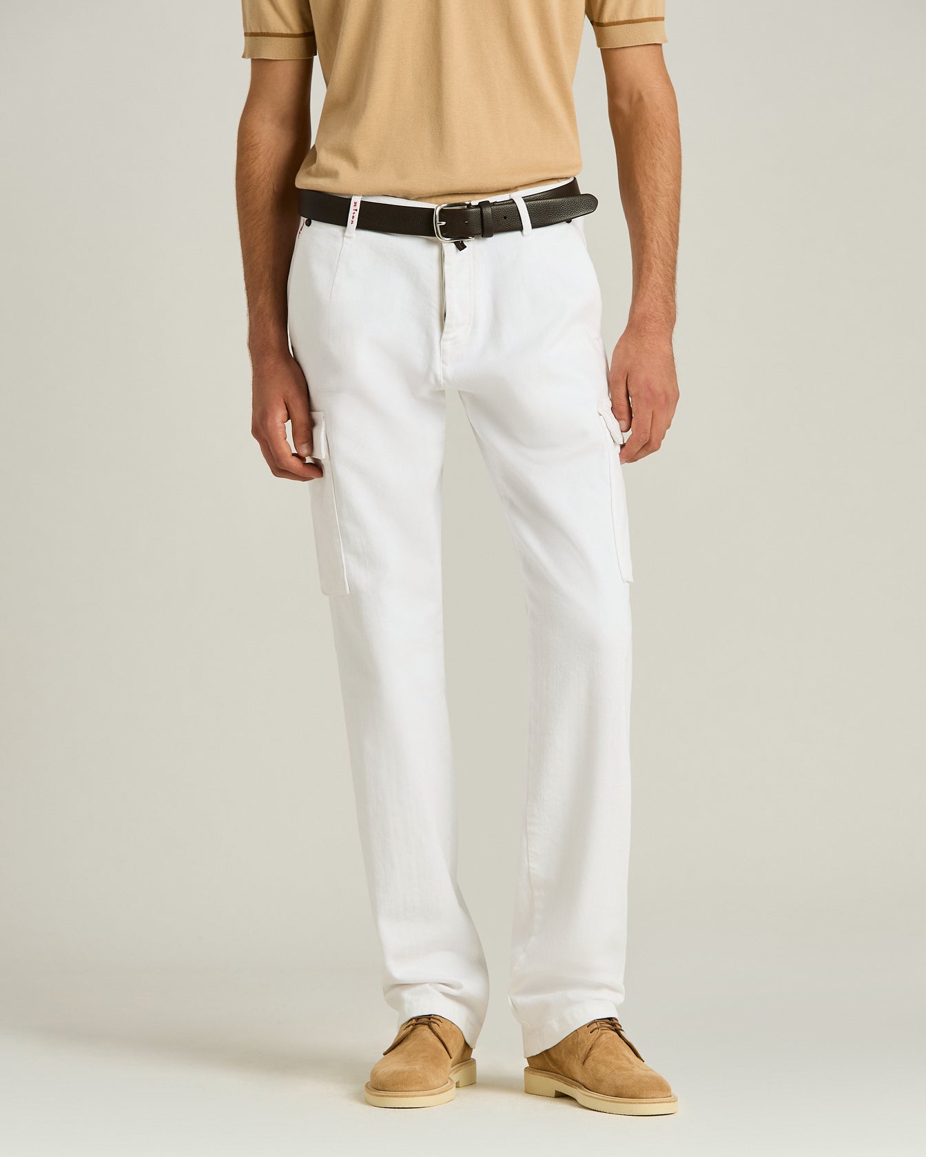 Kiton Stretch Baumwoll Hose Weiß 34 Regular