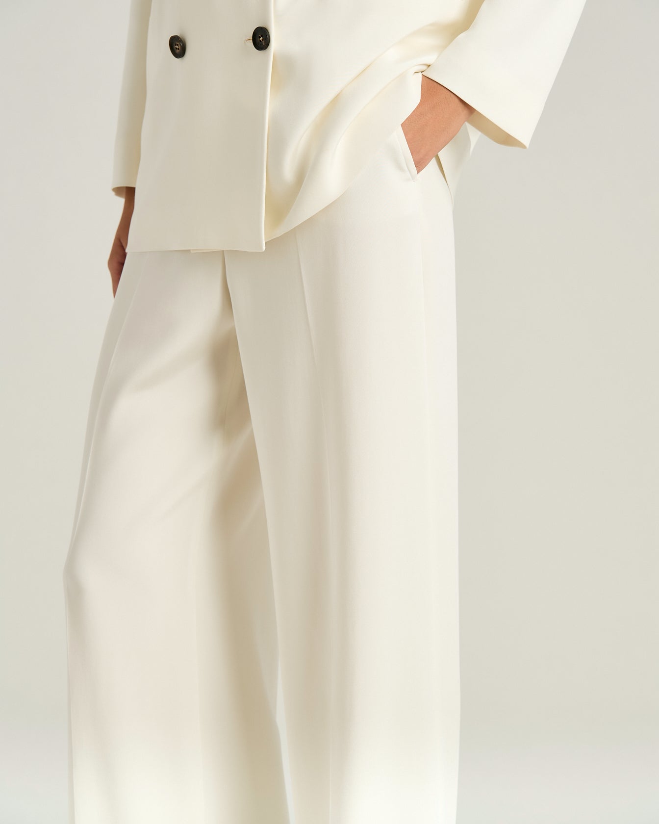 Kiton Wide-Leg Seidenhose Bügelfalte Stretch