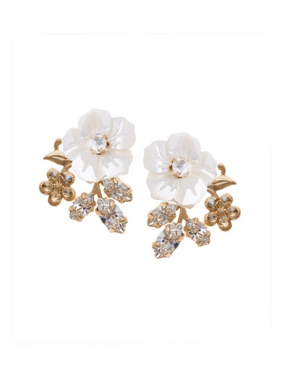Elizabeth Bower Sakura Petal Ohrstecker Matt Gold