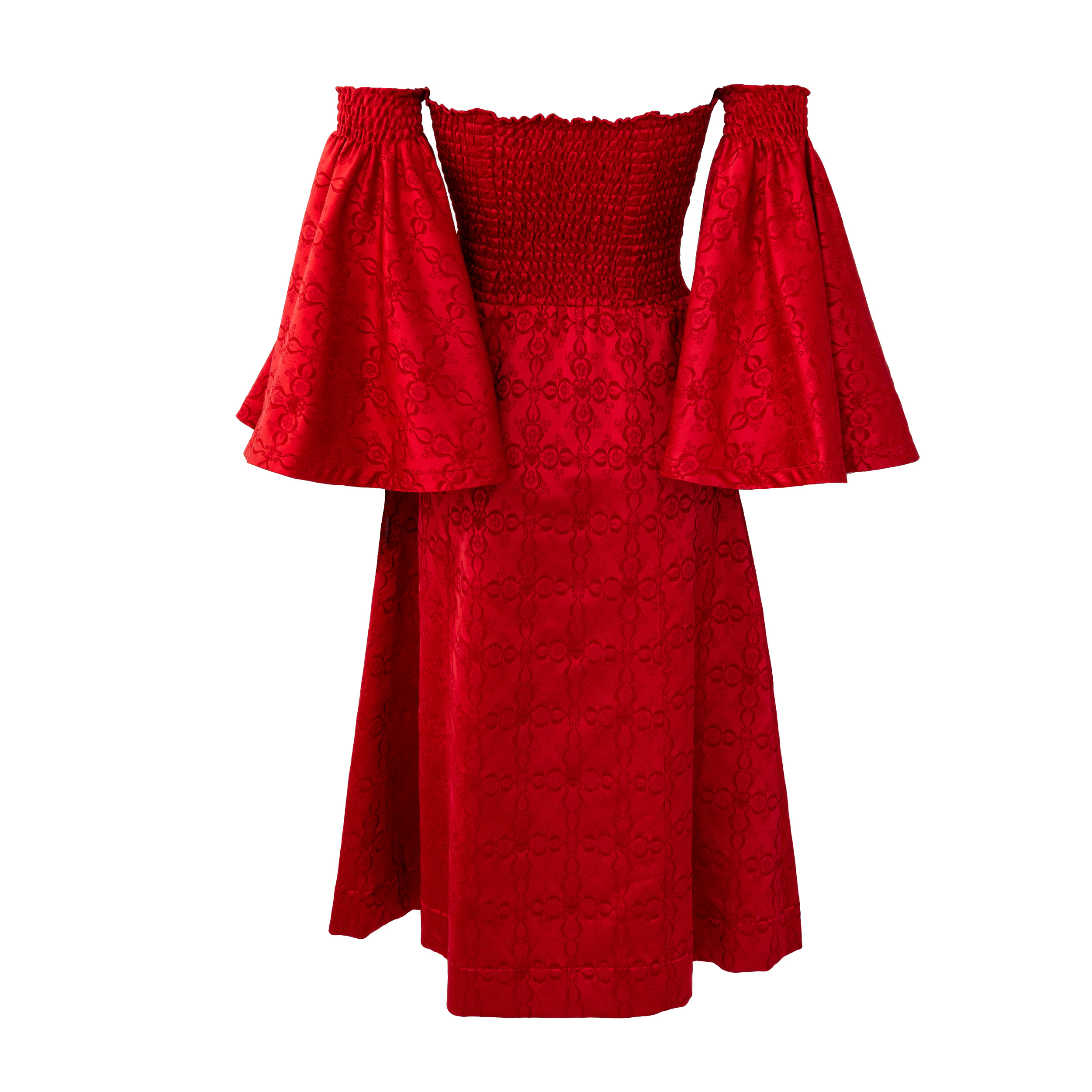 Rettl Women Francy Kleid Stretchbrokat Rot