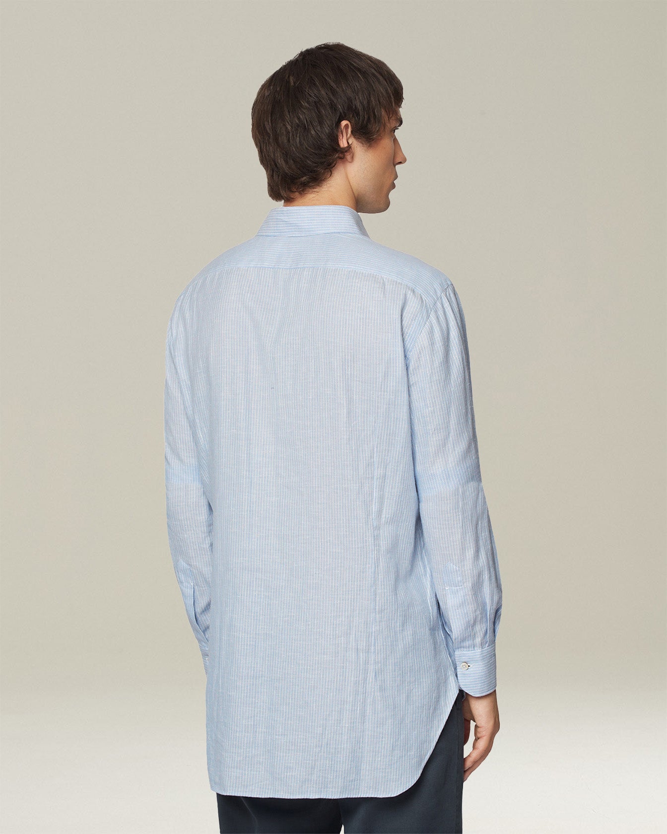 Kiton Shirts Gestreiftes Baumwollhemd Hemd Party