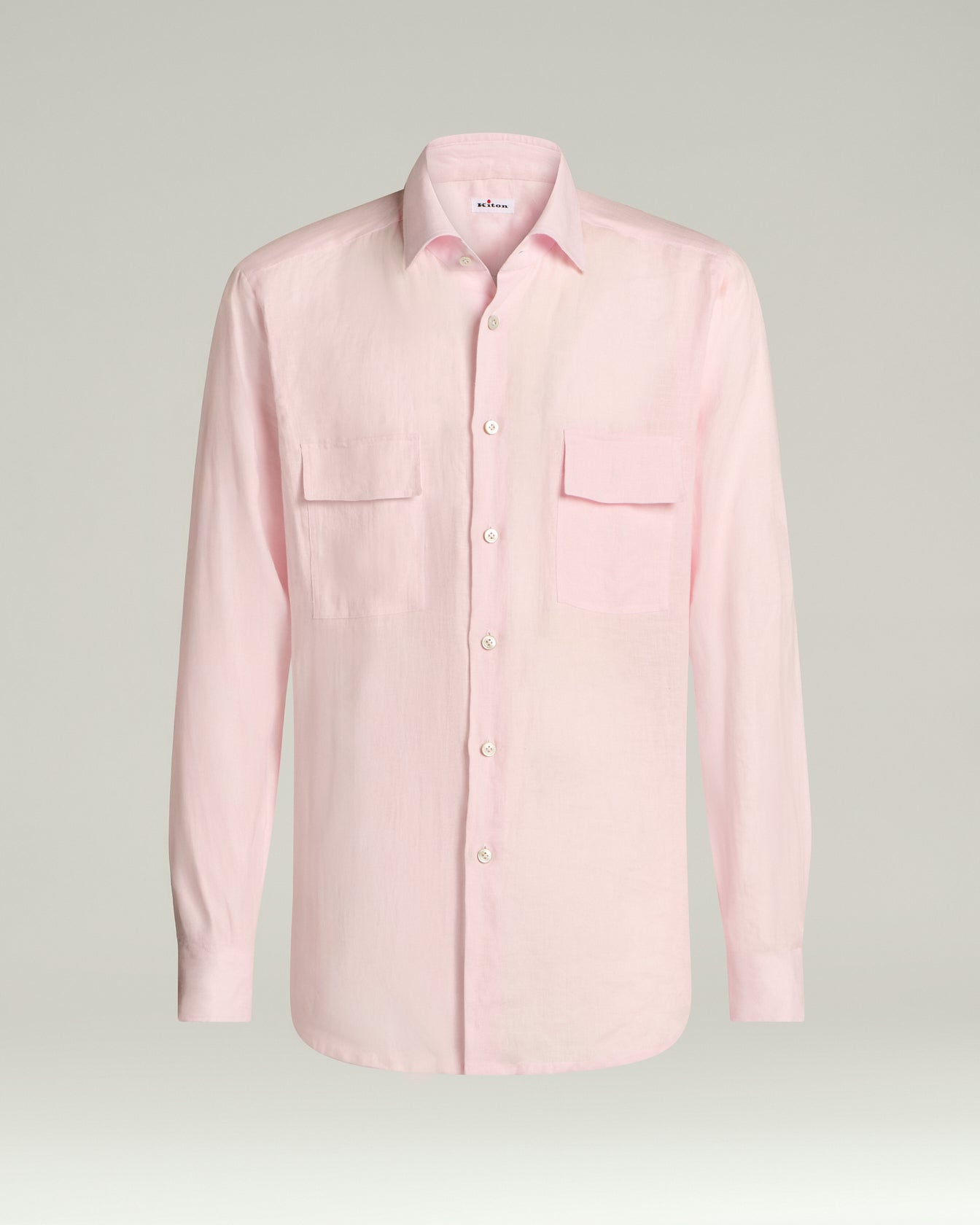 Kiton Shirts Rose Linen Shirt Hemd Rosa Leinen