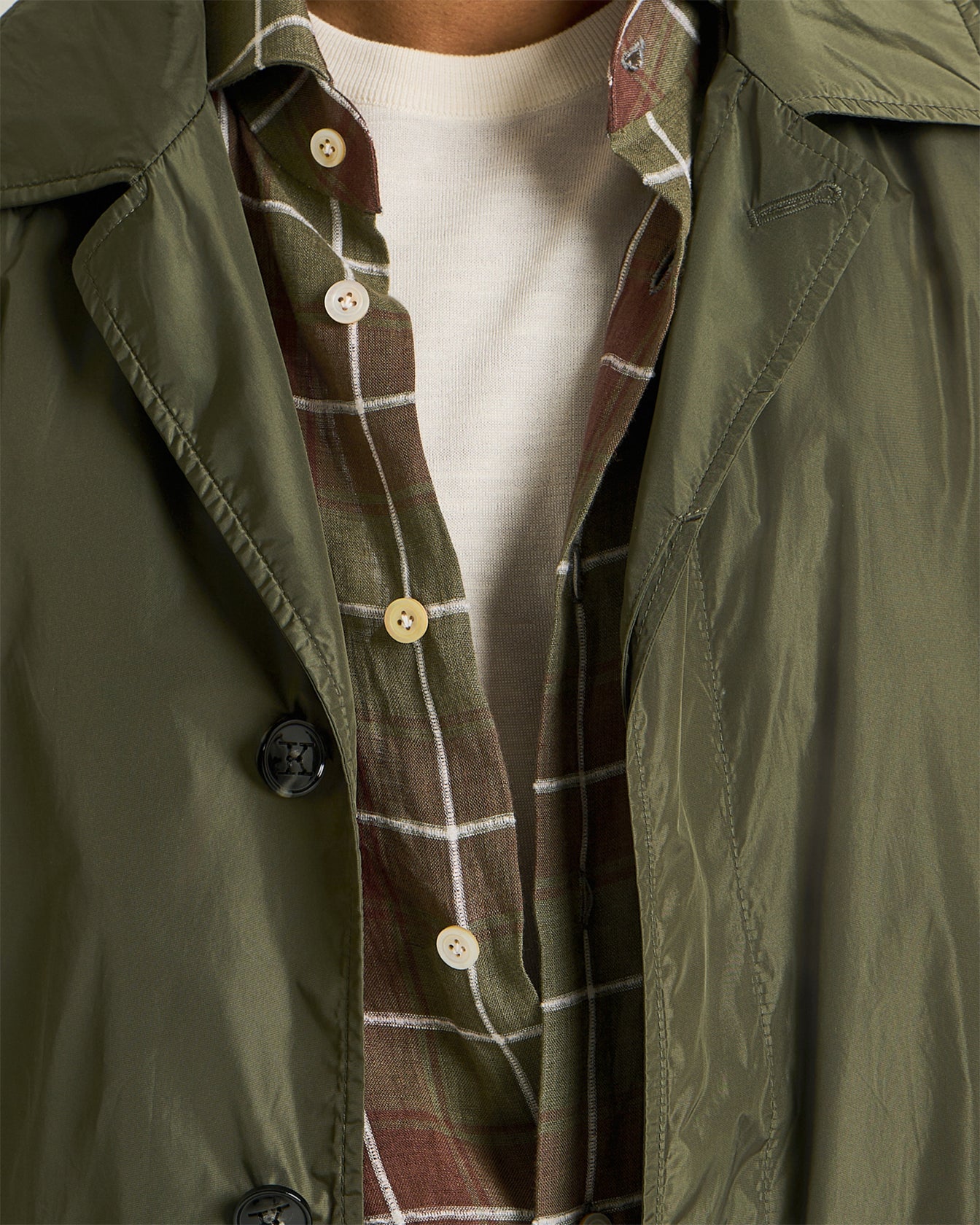 Kiton Technical Trenchcoat Mantel Technisch Einreihig