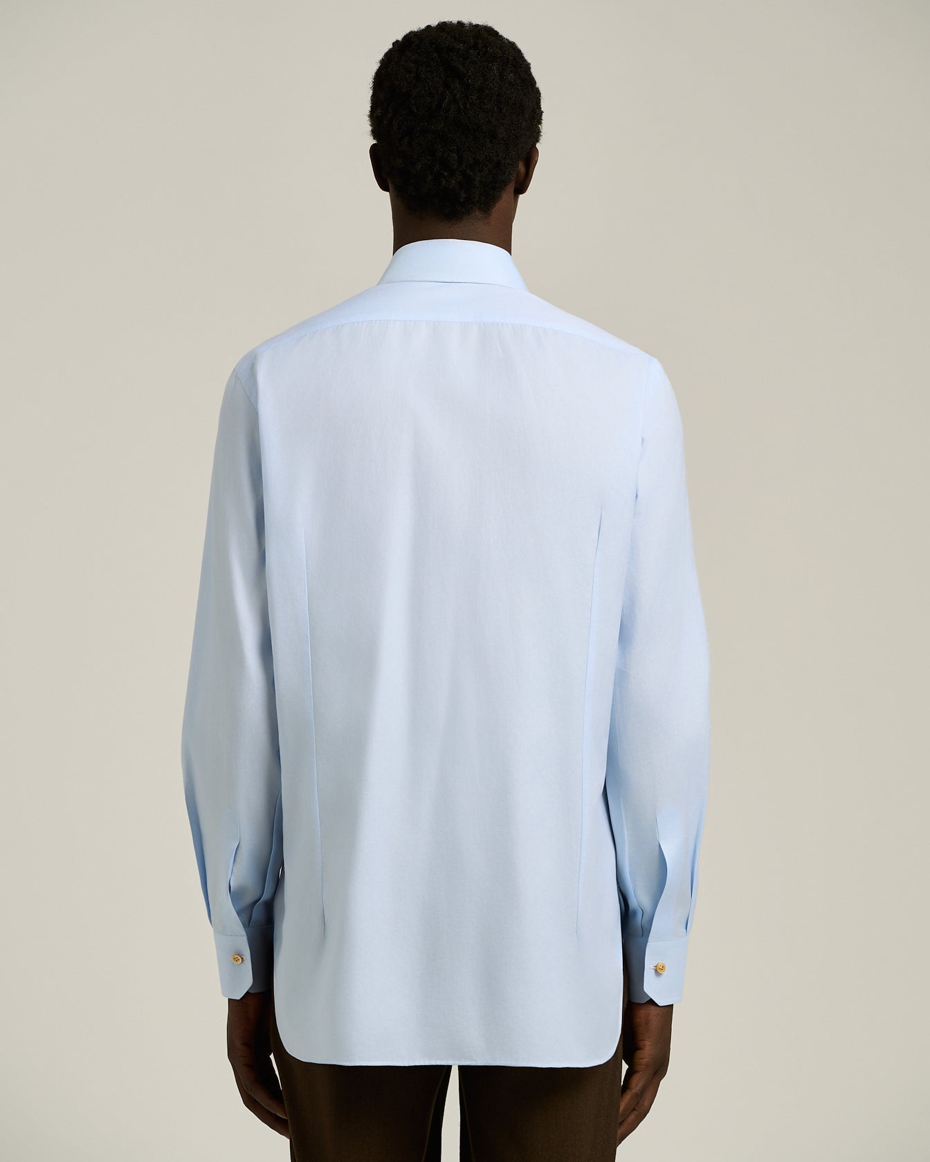 Kiton Sky Blue Cotton Hemd hellblau Button-Down