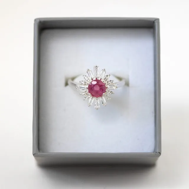 Juvelan Ringe Ring Silber Größe 54 Topas Saphir