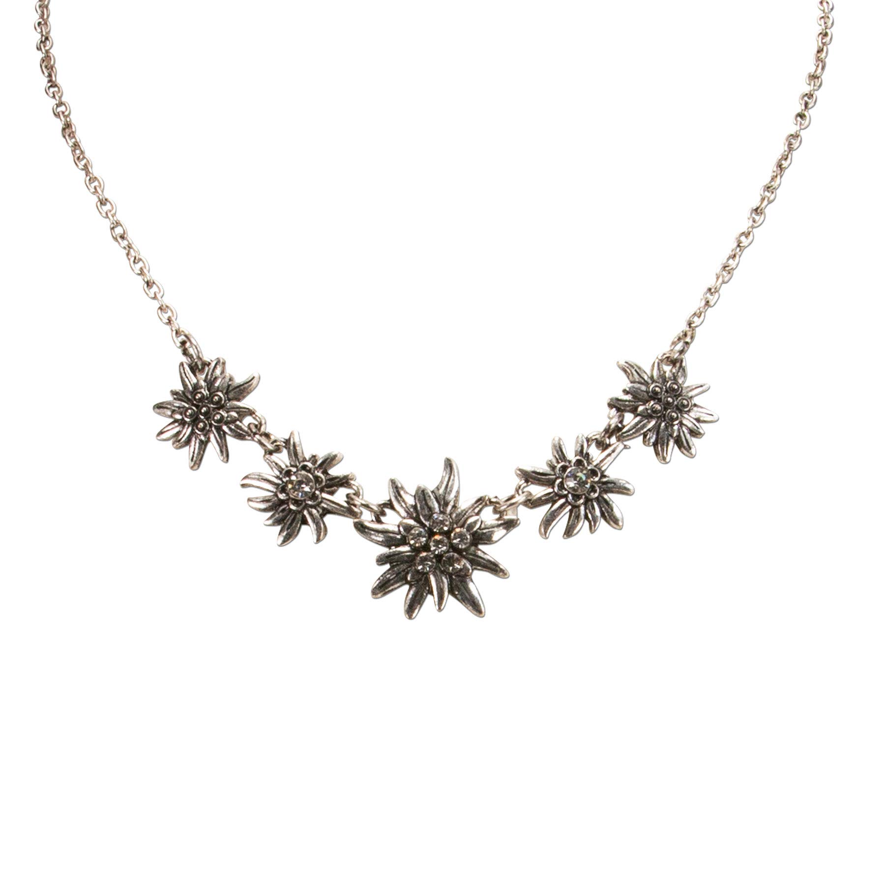 Alpenflüstern DAHEIM Edelweiss Symphonie Dirndlkette Silber