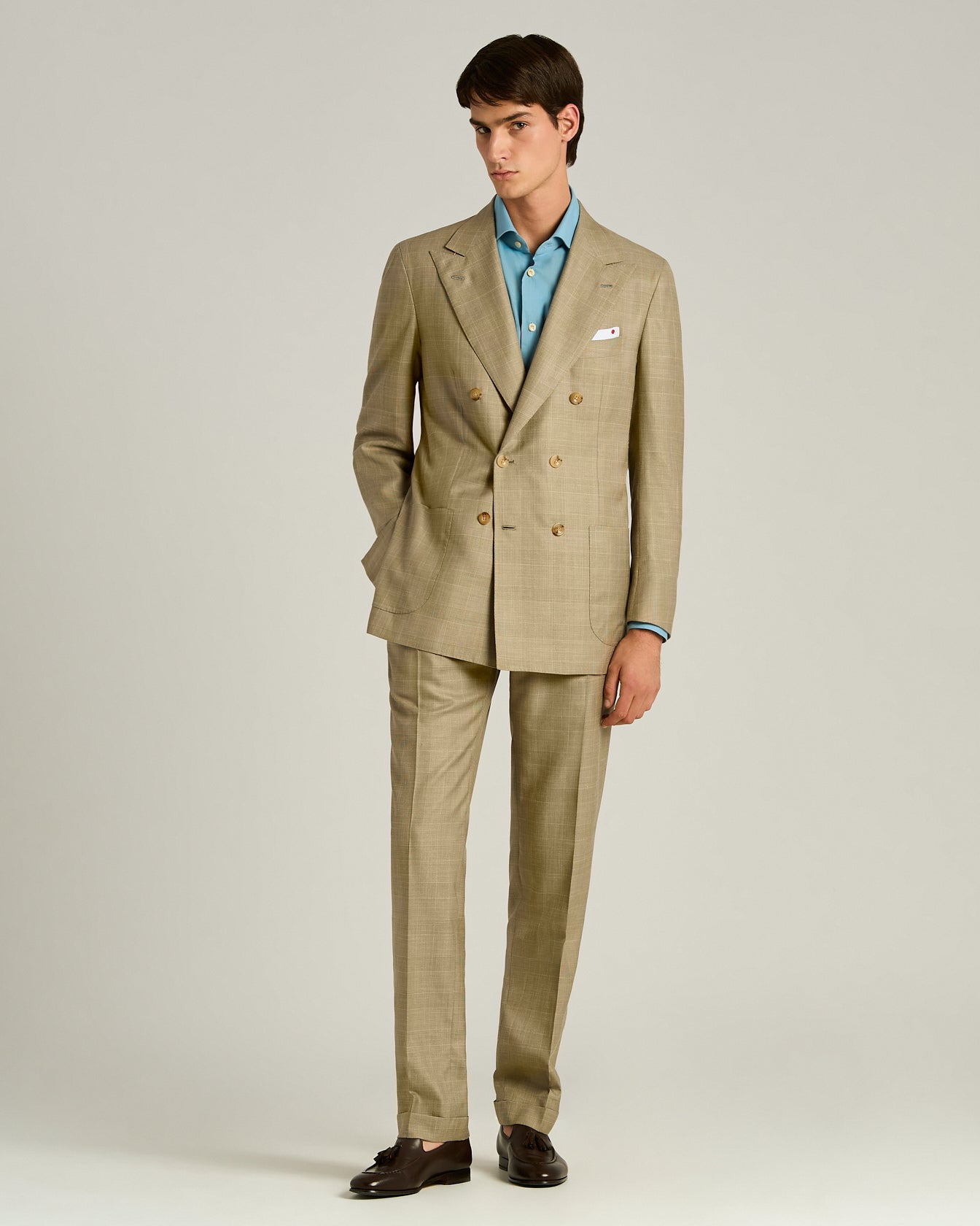 Kiton Shirts Cotton Shirt Sky Blue Hemd Hellblau Baumwolle