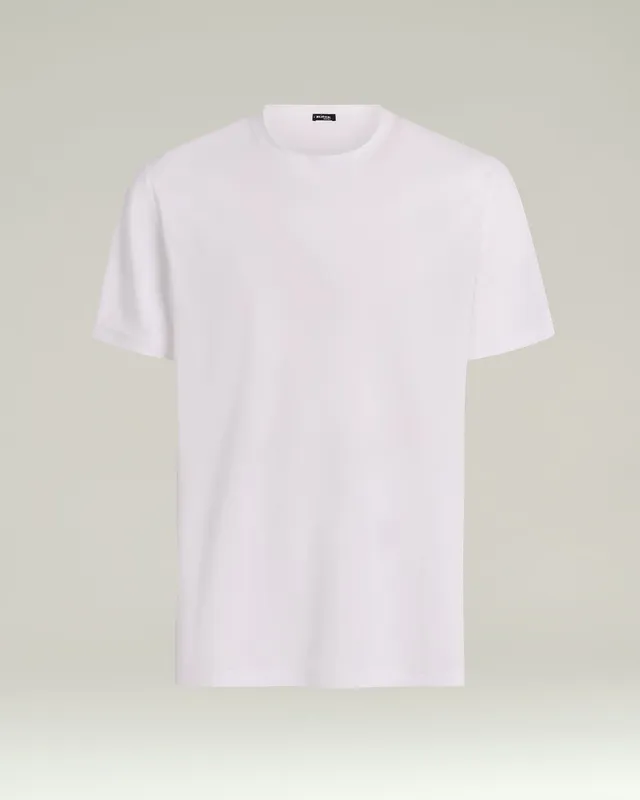 Kiton Cotton T-Shirt Baumwoll T-Shirt Rundhals Kurzarm