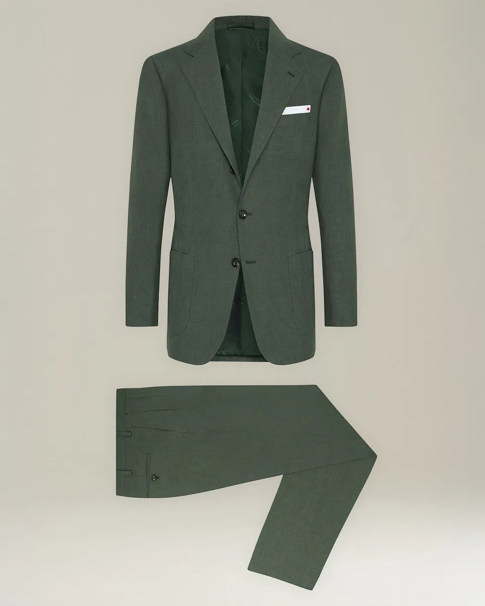 Kiton Suits Monochrome Cashmere Linen Anzug Kaschmir Leinen