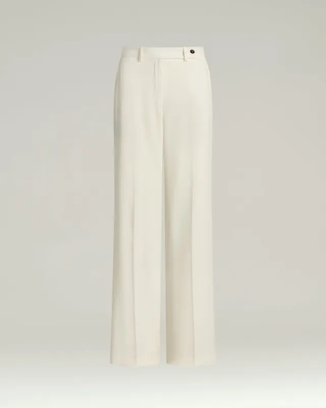 Kiton Wide-Leg Seidenhose Bügelfalte Stretch