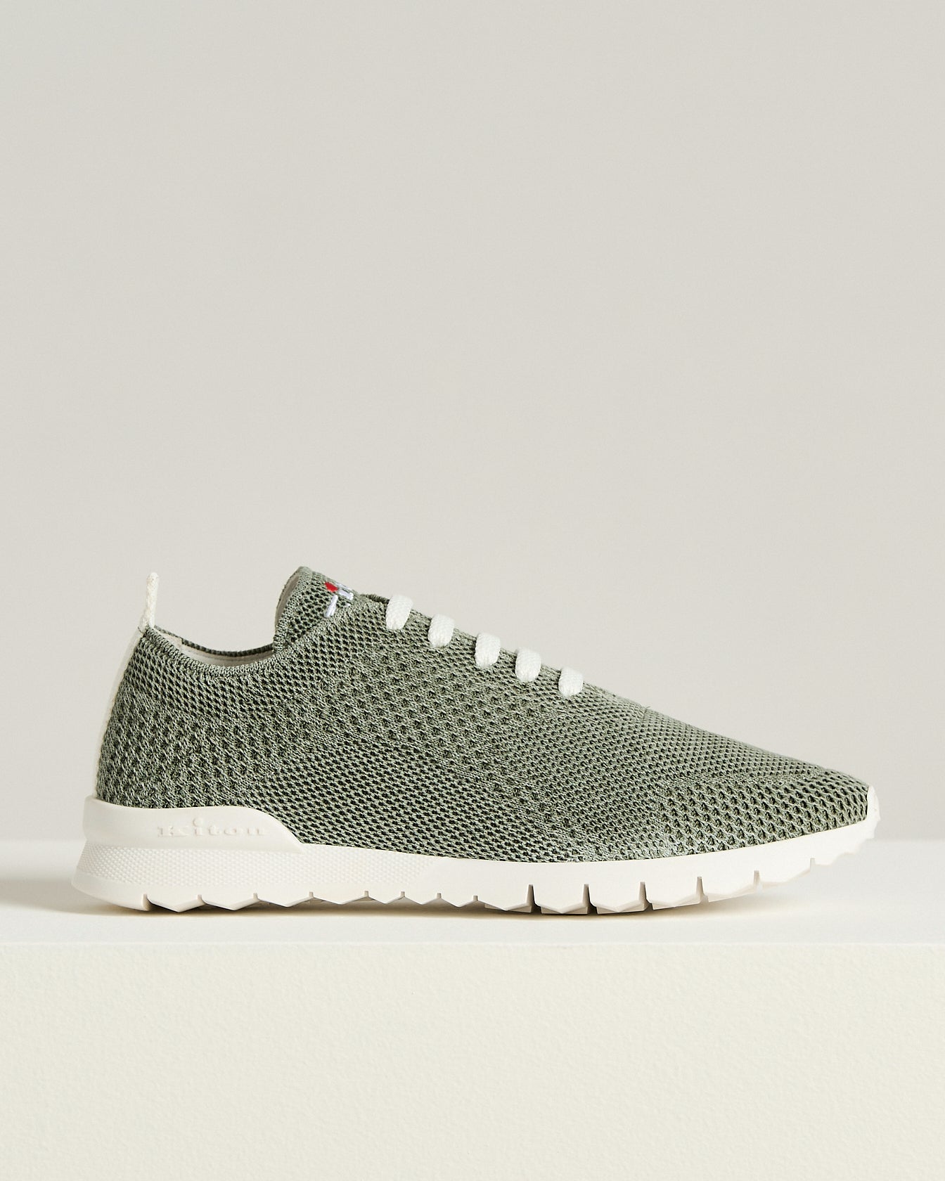 Kiton Shoes Fits Sneaker Hellgrün Baumwolle Leder