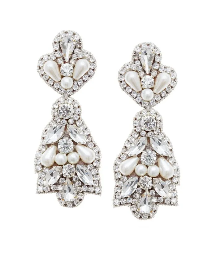 Elizabeth Bower Alerie Drop Kronleuchter Ohrringe Crystal