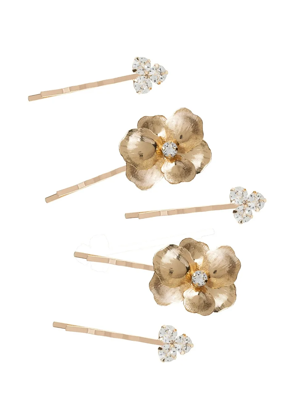 Elizabeth Bower Orchid Crystalla Haarnadeln Silber 5er Kristall