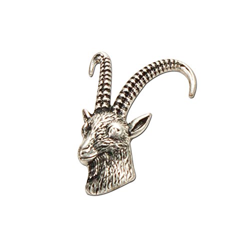 Alpenflüstern DAHEIM Gamsbock Ansteck-Pins 2er-Set silber