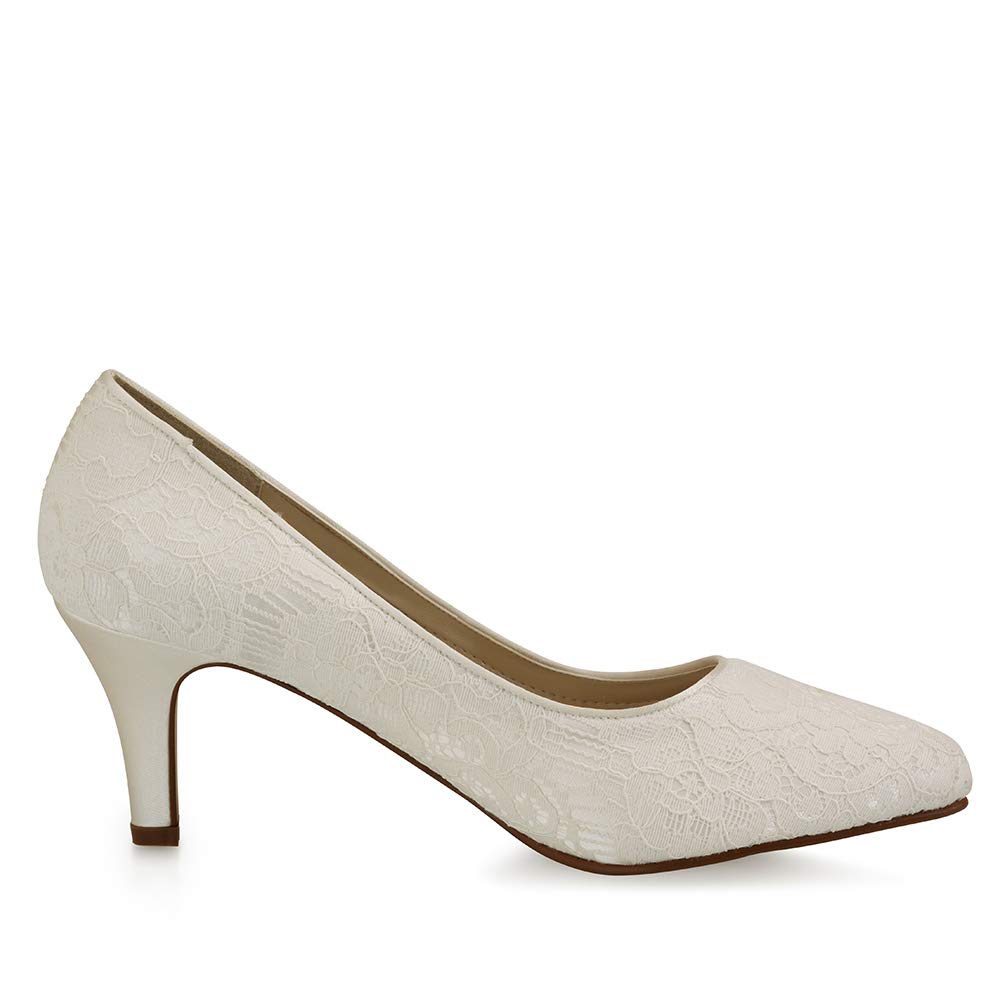 Rainbow Club Timeless Collection Pattie Brautschuhe Ivory Spitze