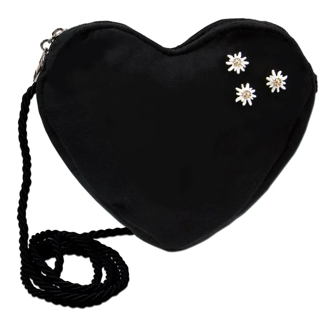 Alpenflüstern DAHEIM DTA102 Herztasche schwarz Greta Mini