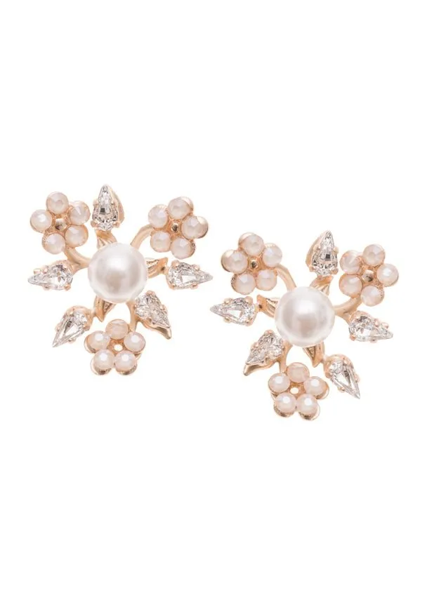 Elizabeth Bower Sakura Pearlette Ohrstecker Rhodium Opal 25mm
