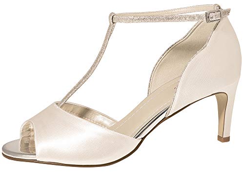 Rainbow Club Yill Brautschuhe Gr.37 ivory Glitzer 6,5cm