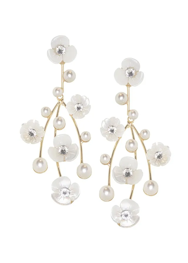 Elizabeth Bower Loretta Cascade Chandelier Perlmutt Post