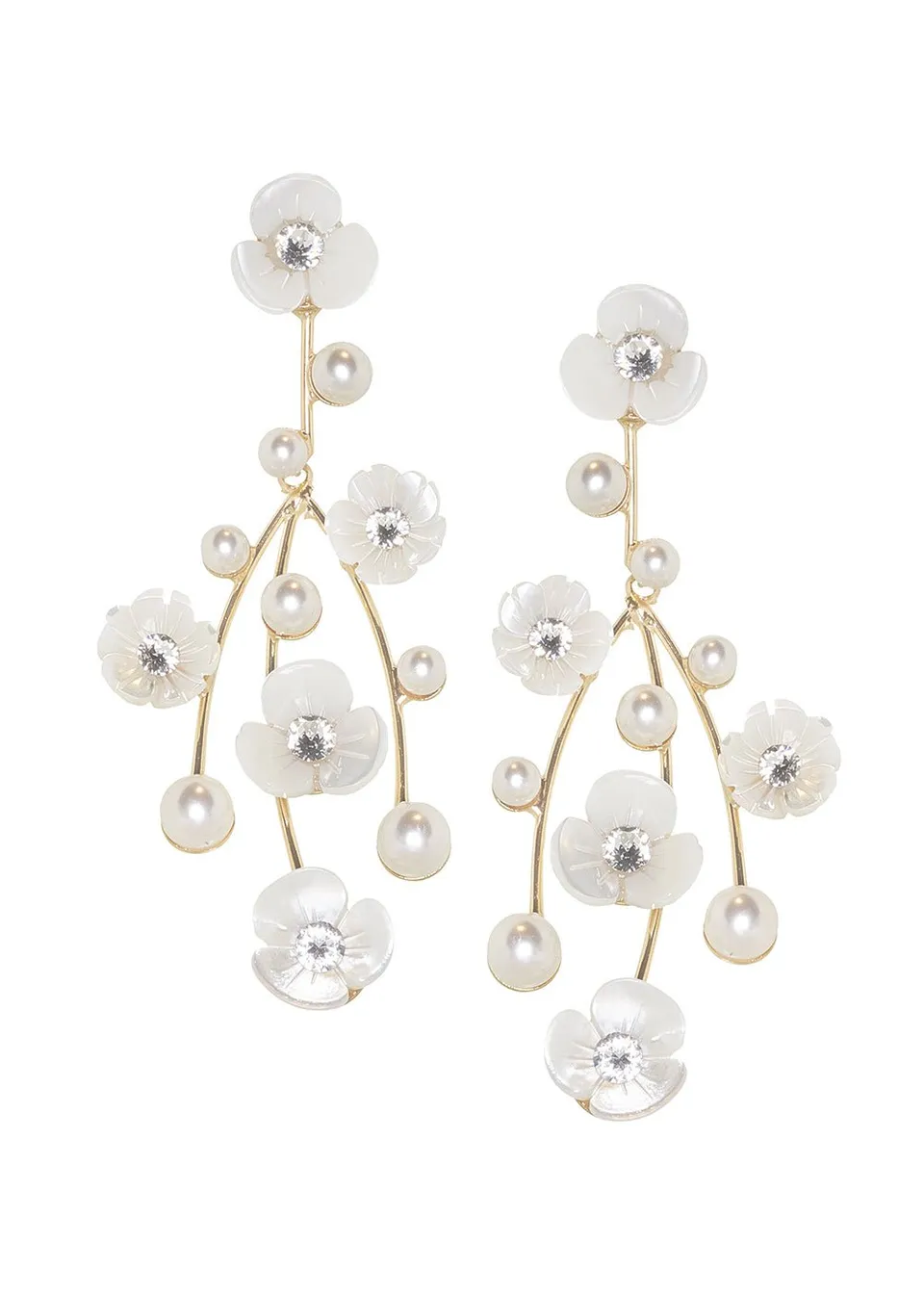 Elizabeth Bower Loretta Cascade Chandelier Perlmutt Post