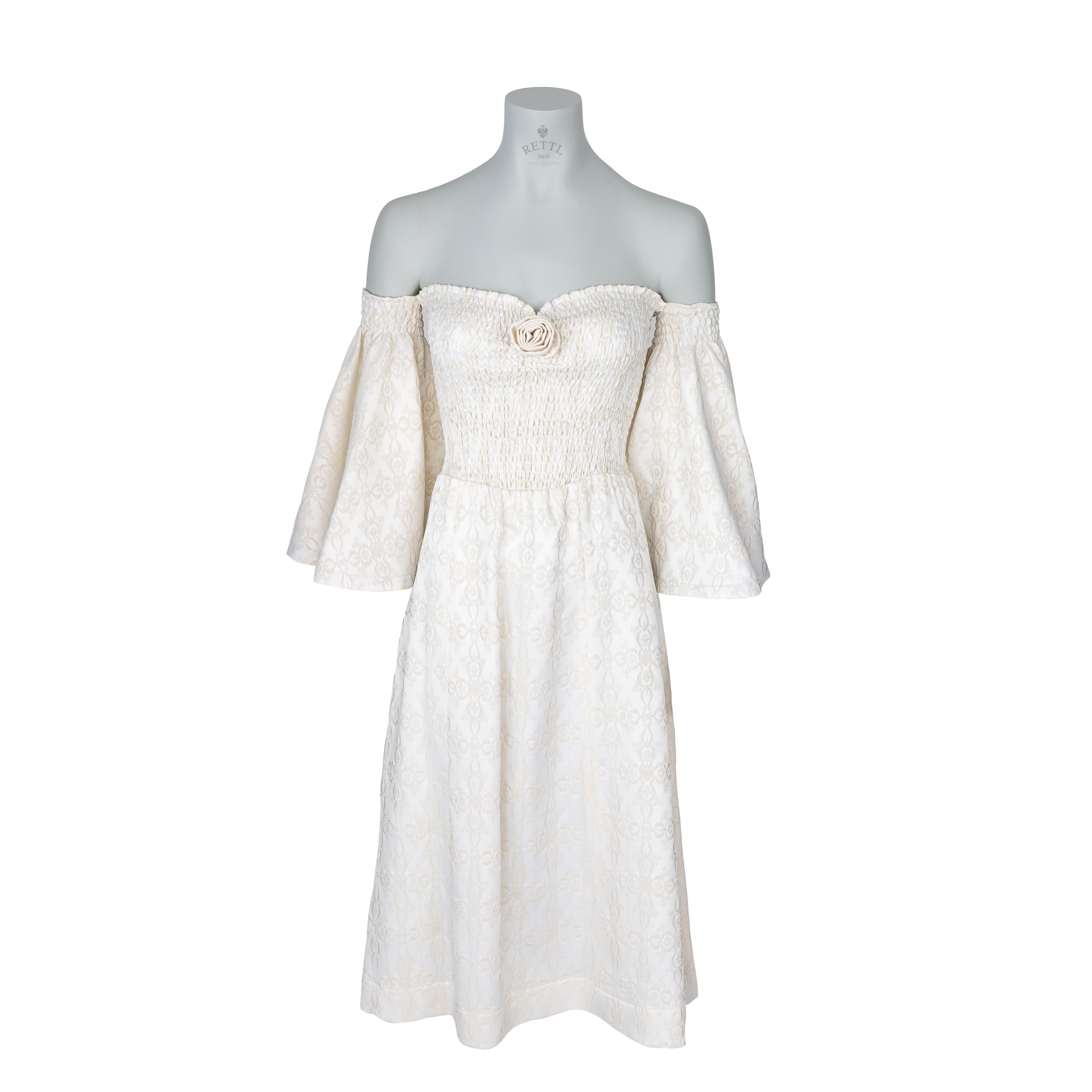 Rettl Women Francy Kleid Stretchbrokat creme