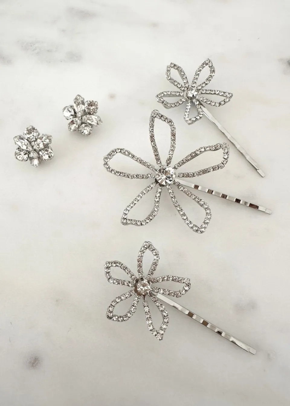 Elizabeth Bower Floral Romance Braut Schmuckset Rhodium