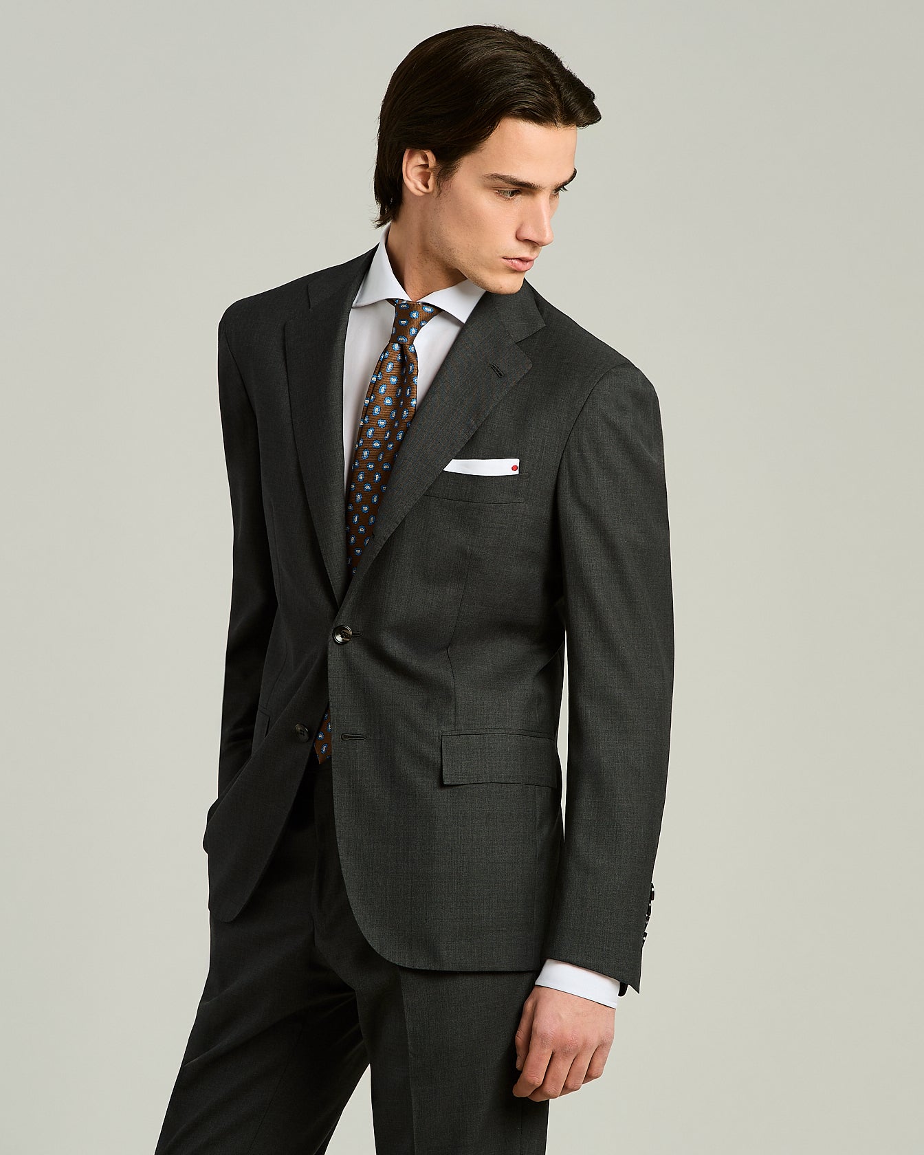 Kiton Patterned Silk Krawatte Seide Gemustert TU